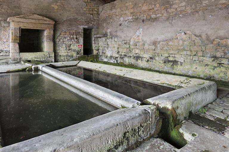 Détail des bassins. © Jérôme Mongreville / Région Bourgogne-Franche-Comté, Inventaire du patrimoine - 2016