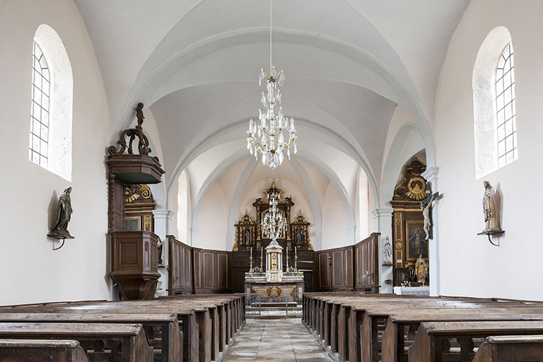Vue d'ensemble de la nef © Jérôme Mongreville / Région Bourgogne-Franche-Comté, Inventaire du patrimoine - 2016