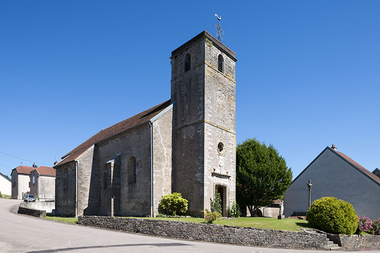 Eglise, vue Nord-Ouest © Jérôme Mongreville / Région Bourgogne-Franche-Comté, Inventaire du patrimoine - 2016