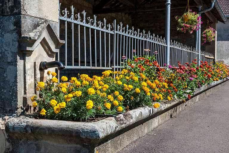 Détail du décor du robinet de l'abreuvoir. © Jérôme Mongreville / Région Bourgogne-Franche-Comté, Inventaire du patrimoine - 2016
