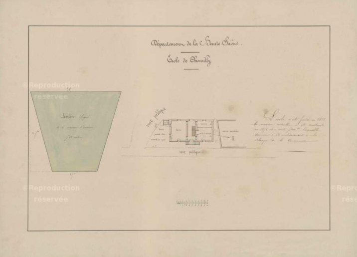 Plan de situation de l'école de Chemilly © Jérôme  Mongreville (reproduction) / Région Bourgogne-Franche-Comté, Inventaire du patrimoine - 2016 Plan de situation de l'école de Chemilly © Jérôme  Mongreville (reproduction) / Région Bourgogne-Franche-Comté, Inventaire du patrimoine - 2016