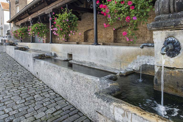 La fontaine et les abreuvoirs. © Jérôme Mongreville / Région Bourgogne-Franche-Comté, Inventaire du patrimoine - 2016 La fontaine et les abreuvoirs. © Jérôme Mongreville / Région Bourgogne-Franche-Comté, Inventaire du patrimoine - 2016