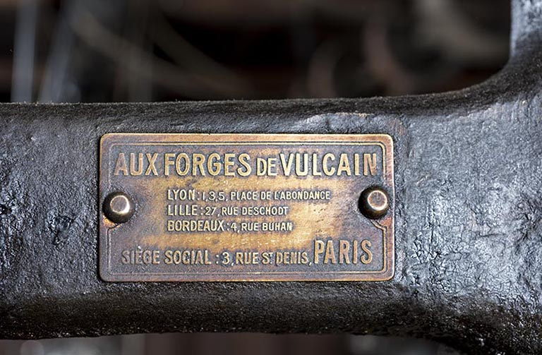 Plaque des Forges de Vulcain. © Sonia Dourlot / Région Bourgogne-Franche-Comté, Inventaire du patrimoine - 2017