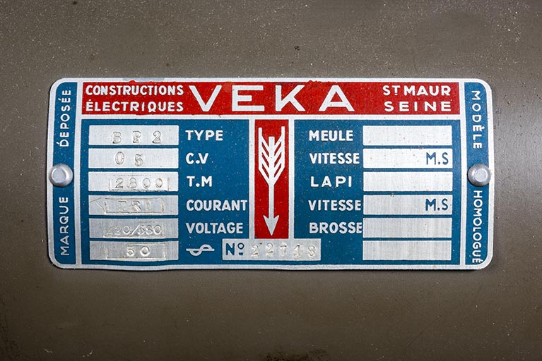 Plaque du troisième touret. © Sonia Dourlot / Région Bourgogne-Franche-Comté, Inventaire du patrimoine - 2017