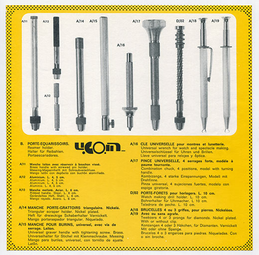 Porte-équarissoirs, manches, clé et pince universelles, porte-forets et brucelles, s.d. [années 1960-1970]. © Laurent Poupard / Région Bourgogne-Franche-Comté, Inventaire du patrimoine - 2017