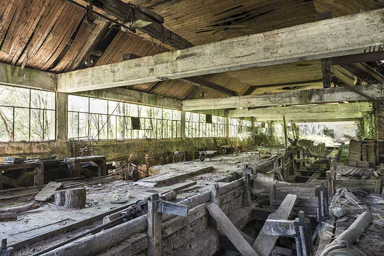 Atelier de tréfilerie. Vue intérieure depuis le nord-est. © Jérôme Mongreville / Région Bourgogne-Franche-Comté, Inventaire du patrimoine - 2017 Atelier de tréfilerie. Vue intérieure depuis le nord-est. © Jérôme Mongreville / Région Bourgogne-Franche-Comté, Inventaire du patrimoine - 2017