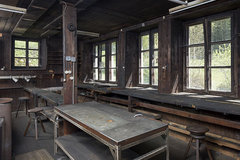Intérieur de l'atelier. © Sonia Dourlot / Région Bourgogne-Franche-Comté, Inventaire du patrimoine - 2017