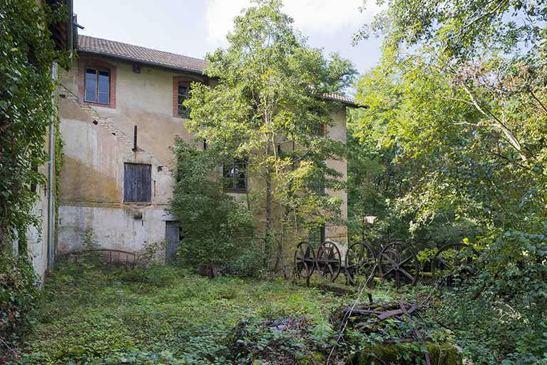 Façade postérieure de l'atelier de fabrication. © Jérôme Mongreville / Région Bourgogne-Franche-Comté, Inventaire du patrimoine - 2017