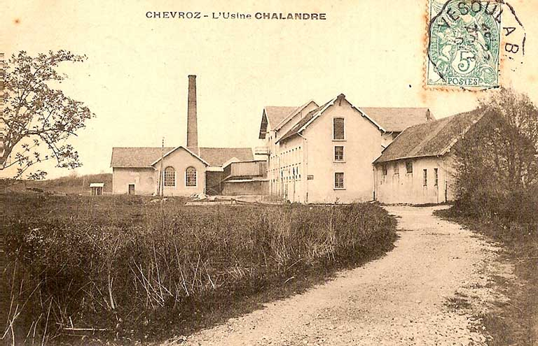 Chevroz - L'Usine Chalandre, carte postale, s.d. [fin 19e ou début 20e siècle]. © Jérôme  Mongreville (reproduction) / Région Bourgogne-Franche-Comté, Inventaire du patrimoine - 2017