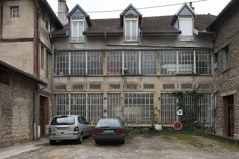 Façade nord d'un atelier de fabrication. © Jérôme Mongreville / Région Bourgogne-Franche-Comté, Inventaire du patrimoine - 2017