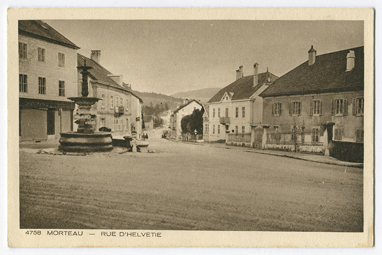 4758 Morteau - Rue d'Helvétie, 1ère moitié 20e siècle. © Laurent Poupard / Région Bourgogne-Franche-Comté, Inventaire du patrimoine - 2017