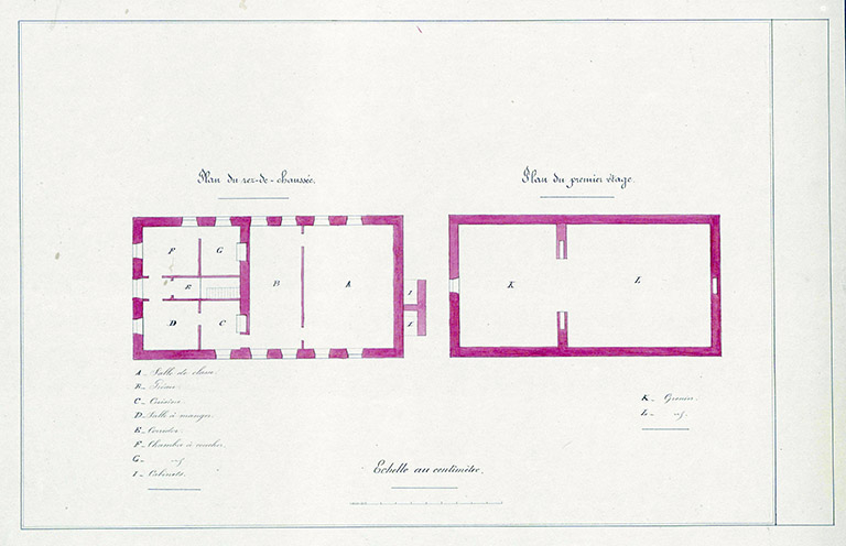 Plan des niveaux d'habitation. © Guillaume Gézolme / Archives départementales de la Haute-Saône - 2017 Plan des niveaux d'habitation. © Guillaume Gézolme / Archives départementales de la Haute-Saône - 2017