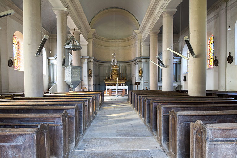 Vue intérieure depuis l'entrée.  © Sonia Dourlot / Région Bourgogne-Franche-Comté, Inventaire du patrimoine - 2017 Vue intérieure depuis l'entrée.  © Sonia Dourlot / Région Bourgogne-Franche-Comté, Inventaire du patrimoine - 2017