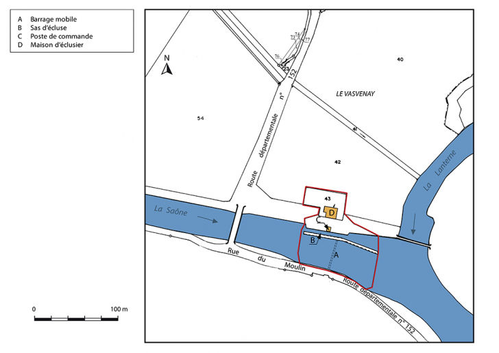 Plan de masse et de situation. © Mathias Papigny / Région Bourgogne-Franche-Comté, Inventaire du patrimoine - 2017 Plan de masse et de situation. © Mathias Papigny / Région Bourgogne-Franche-Comté, Inventaire du patrimoine - 2017