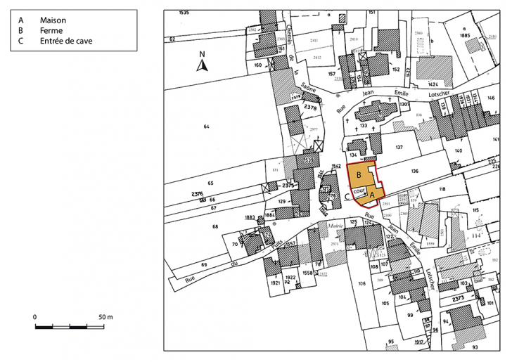 Plan masse et de situation. © Mathias Papigny / Région Bourgogne-Franche-Comté, Inventaire du patrimoine - 2017