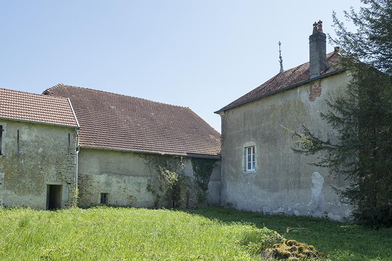 Le mur pignon du pavillon nord du château. © Jérôme Mongreville / Région Bourgogne-Franche-Comté, Inventaire du patrimoine - 2017 Le mur pignon du pavillon nord du château. © Jérôme Mongreville / Région Bourgogne-Franche-Comté, Inventaire du patrimoine - 2017