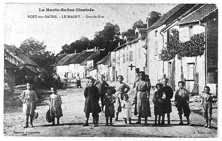 La Grande rue du Magny, carte postale. © Guillaume Gézolme / Région Bourgogne-Franche-Comté, Inventaire du patrimoine - 2017