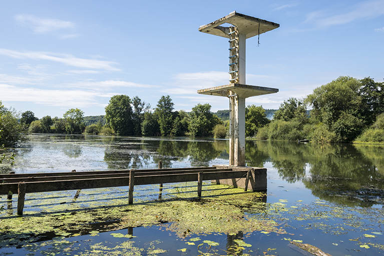 La saône et l'ancienne plage. © Jérôme Mongreville / Région Bourgogne-Franche-Comté, Inventaire du patrimoine - 2017