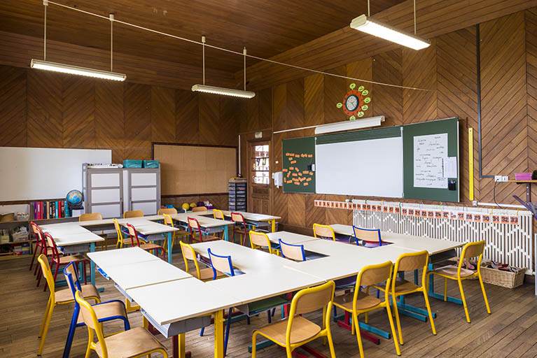 Salle de classe. © Jérôme Mongreville / Région Bourgogne-Franche-Comté, Inventaire du patrimoine - 2017