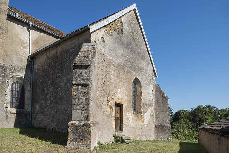 La chapelle seigneuriale, façade sud. © Jérôme Mongreville / Région Bourgogne-Franche-Comté, Inventaire du patrimoine - 2017