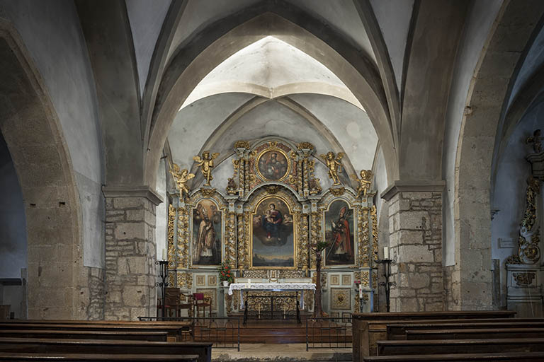 Le retable et le choeur. © Jérôme Mongreville / Région Bourgogne-Franche-Comté, Inventaire du patrimoine - 2017