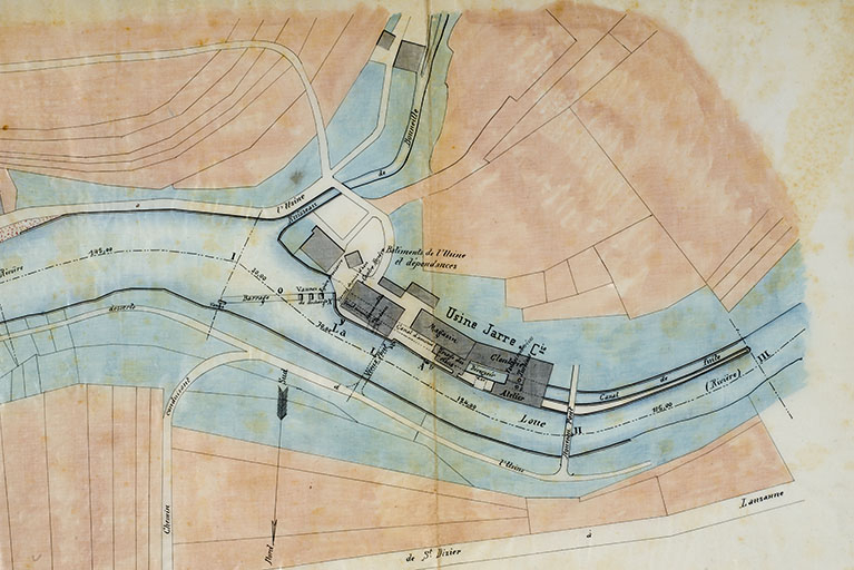 [Plan de l'usine Jarre et Cie], 1887. © Jérôme Mongreville / Région Bourgogne-Franche-Comté, Inventaire du patrimoine - 2018