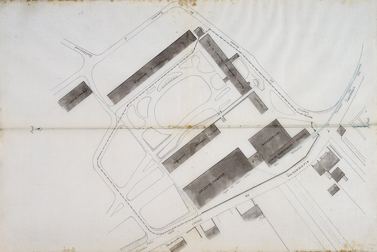 Plan général des salines de Montferrand, s.d. [1889]. © Jérôme Mongreville / Région Bourgogne-Franche-Comté, Inventaire du patrimoine - 2018