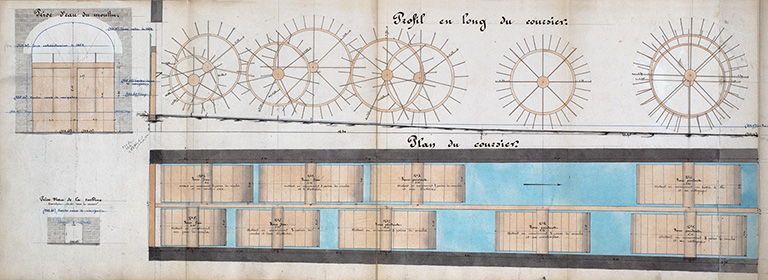 Plan du coursier, s.d. [vers 1860]. © Jérôme Mongreville / Région Bourgogne-Franche-Comté, Inventaire du patrimoine - 2018