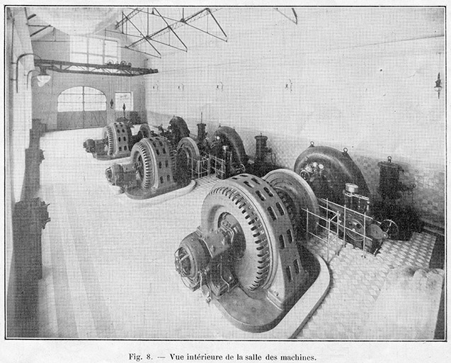 Vue intérieure de la salle des machines, s.d. [1922]. © Raphaël Favereaux / Région Bourgogne-Franche-Comté, Inventaire du patrimoine - 2018