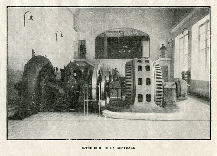 Intérieur de la centrale, photogr., s.d. [1923].  © Raphaël Favereaux / Région Bourgogne-Franche-Comté, Inventaire du patrimoine - 2018