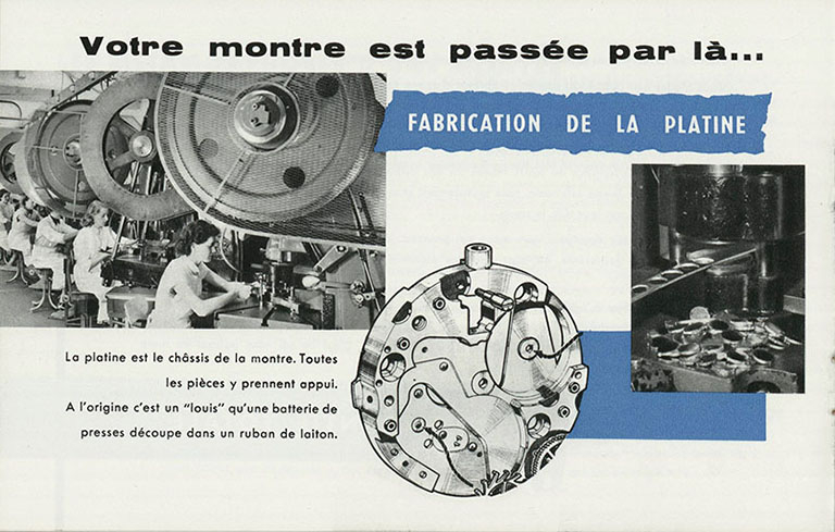 Fabrication de la platine, photogr., 1956. © Raphaël Favereaux / Région Bourgogne-Franche-Comté, Inventaire du patrimoine - 2018 Fabrication de la platine, photogr., 1956. © Raphaël Favereaux / Région Bourgogne-Franche-Comté, Inventaire du patrimoine - 2018