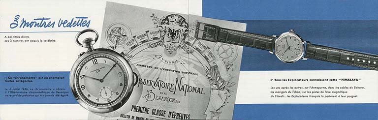 Le chronomètre Lip et la montre Himalaya, photogr., 1956. © Raphaël Favereaux / Région Bourgogne-Franche-Comté, Inventaire du patrimoine - 2018 Le chronomètre Lip et la montre Himalaya, photogr., 1956. © Raphaël Favereaux / Région Bourgogne-Franche-Comté, Inventaire du patrimoine - 2018