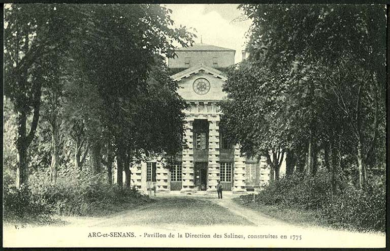 Arc-et-Senans - Pavillon de la Direction des Salines, construites en 1775, carte postale, s.d. [fin 19e ou début 20e siècle]. © Raphaël Favereaux / Région Bourgogne-Franche-Comté, Inventaire du patrimoine - 2018