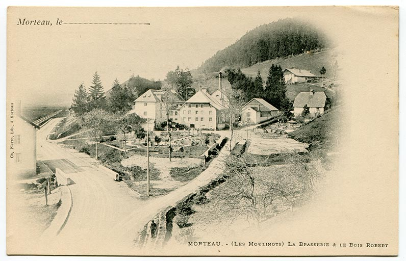 Morteau. - (Les Moulinots) La Brasserie & le Bois Robert, 4e quart 19e siècle [décennie 1890]. © Laurent Poupard / Région Bourgogne-Franche-Comté, Inventaire du patrimoine - 2018