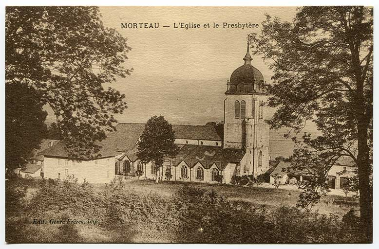 Morteau - L'église et le presbytère, 1ère moitié 20e siècle. © Gilbert Poinsot / Région Bourgogne-Franche-Comté, Inventaire du patrimoine - 2018