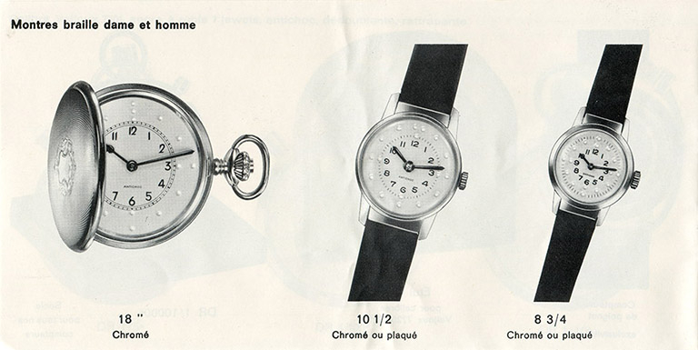 Fabrique d'horlogerie soignée Emile Bonnet et ses Fils S.A. [catalogue : montres braille], années 1950 ? © Laurent Poupard / Région Bourgogne-Franche-Comté, Inventaire du patrimoine - 2018
