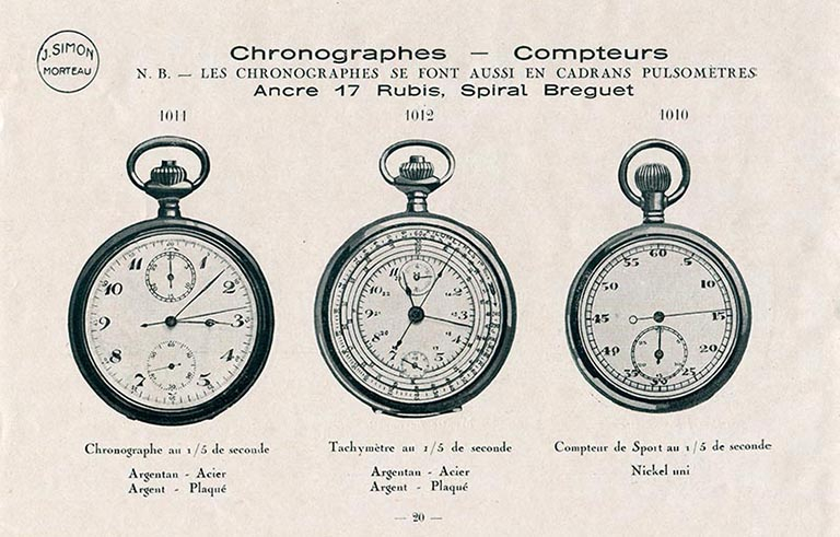 Fabrique d'horlogerie de Morteau (Doubs) J. Simon [catalogue : p. 20], années 1920-1930. © Laurent Poupard / Région Bourgogne-Franche-Comté, Inventaire du patrimoine - 2018