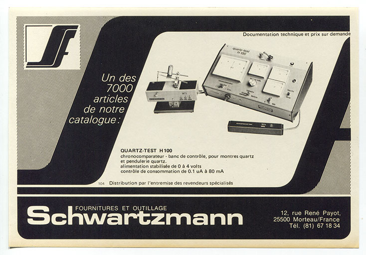 [Exemple d'appareil développé pour la société : chronocomparateur H 100, fabriqué à partir du milieu des années 1980 par Heck, en Forêt-Noire, Allemagne]. © Laurent Poupard / Région Bourgogne-Franche-Comté, Inventaire du patrimoine - 2018
