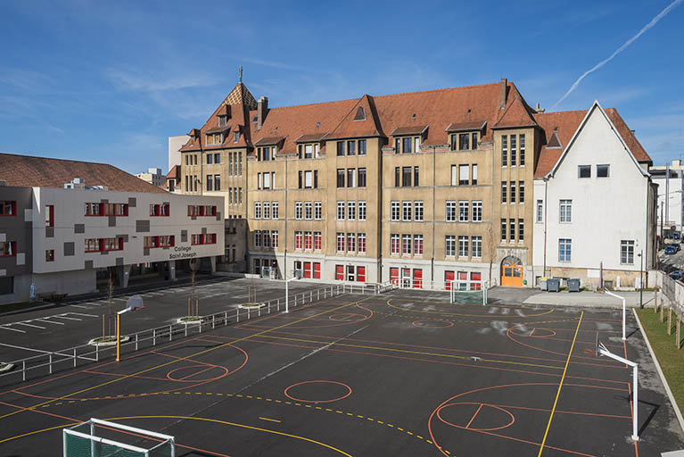 Façade postérieure du lycée. © Jérôme Mongreville / Région Bourgogne-Franche-Comté, Inventaire du patrimoine - 2018