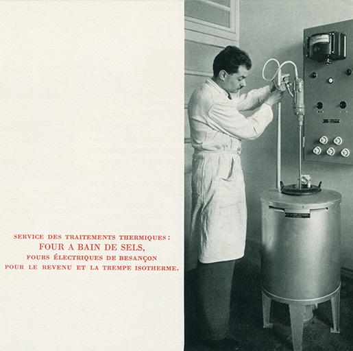 Service des traitements thermiques, 1955. © Meusy / Région Bourgogne-Franche-Comté, Inventaire du patrimoine - 2018