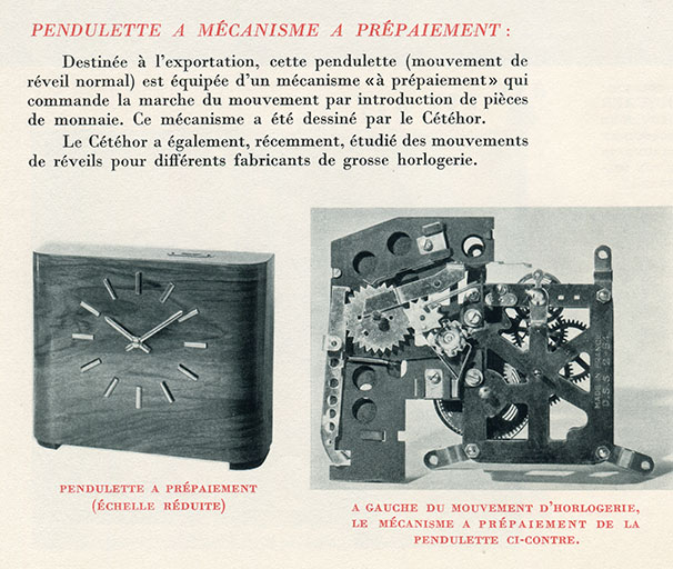 Pendulette à mécanisme à prépaiement, 1955. © Meusy / Région Bourgogne-Franche-Comté, Inventaire du patrimoine - 2018