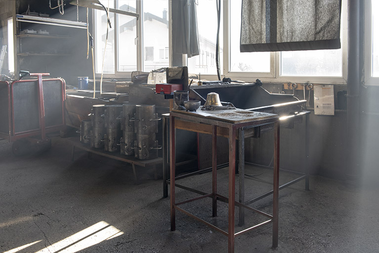 Le secteur du moulage (fabrication du moule). © Sonia Dourlot / Région Bourgogne-Franche-Comté, Inventaire du patrimoine - 2018