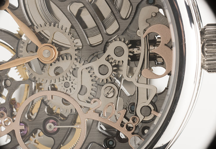 Cadran : cadran des secondes et tirette. © Sonia Dourlot / Région Bourgogne-Franche-Comté, Inventaire du patrimoine - 2018