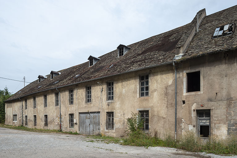 Façade sud de l'atelier de fonderie. © Jérôme Mongreville / Région Bourgogne-Franche-Comté, Inventaire du patrimoine - 2018