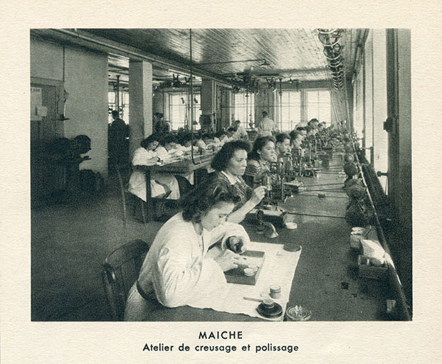 Maîche. Atelier de creusage et polissage, 1950. © Laurent Poupard / Région Bourgogne-Franche-Comté, Inventaire du patrimoine - 2018