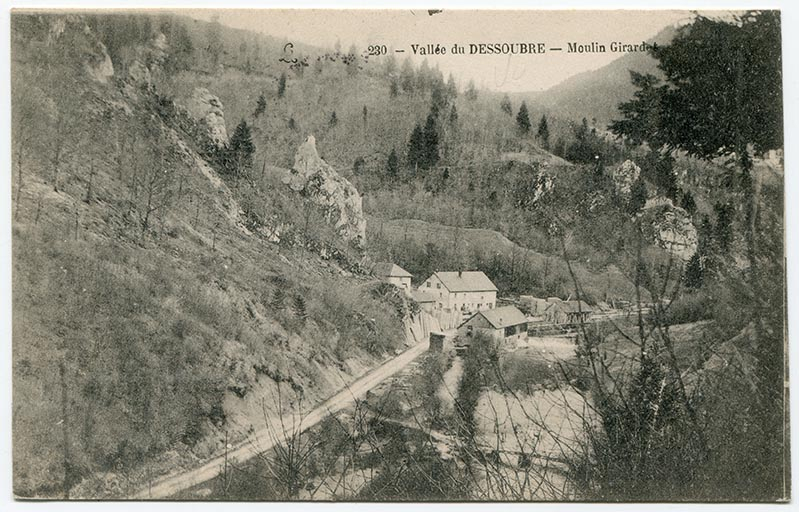230 - Vallée du Dessoubre - Moulin Girardot, limite 19e siècle 20e siècle. © Laurent Poupard / Région Bourgogne-Franche-Comté, Inventaire du patrimoine - 2018