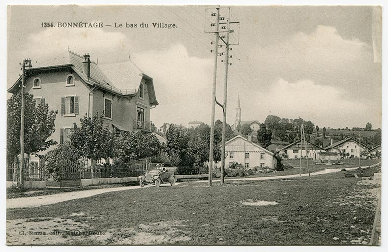 1354. Bonnétage - Le bas du village, 1er quart 20e siècle. © Laurent Poupard / Région Bourgogne-Franche-Comté, Inventaire du patrimoine - 2018