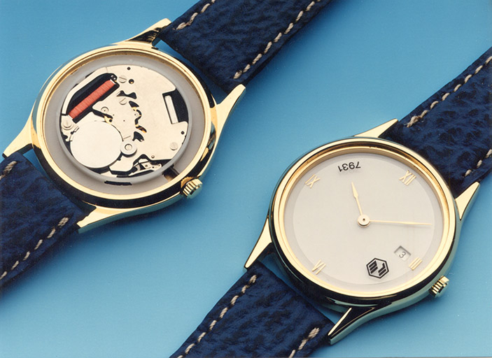 [Montres avec module FE 7931, cadran avec heures et quantième], décennies 1980-1990. © Laurent Poupard / Région Bourgogne-Franche-Comté, Inventaire du patrimoine - 2018