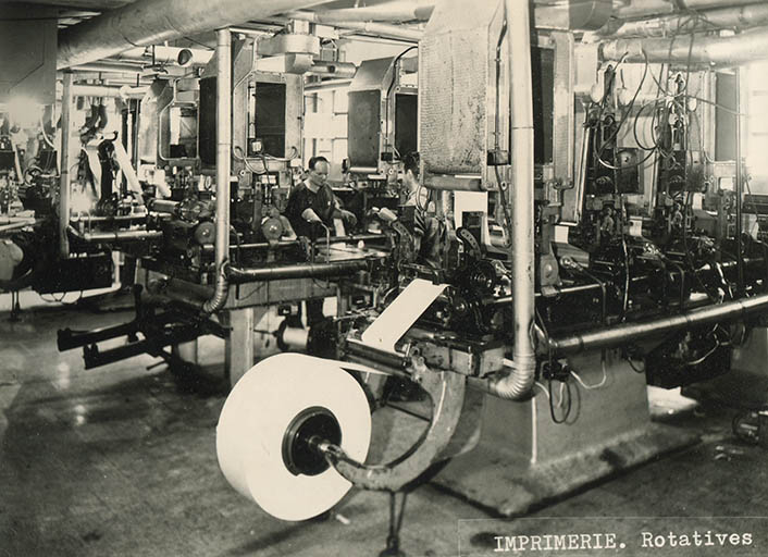 Atelier d'imprimerie, s.d. [vers 1960]. © Raphaël Favereaux / Région Bourgogne-Franche-Comté, Inventaire du patrimoine - 2019