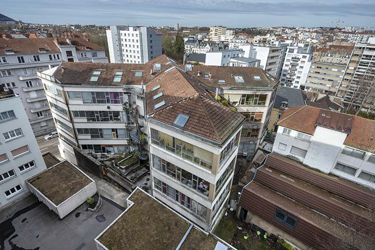 Vue plongeante depuis l'est. © Jérôme Mongreville / Région Bourgogne-Franche-Comté, Inventaire du patrimoine - 2019